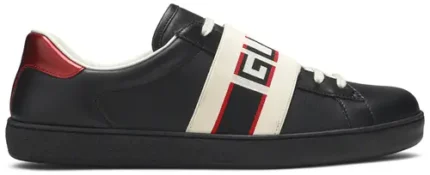 Gucci Ace Stripe Leather 'Black'