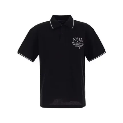 Embroidery POLO Black White Shirt