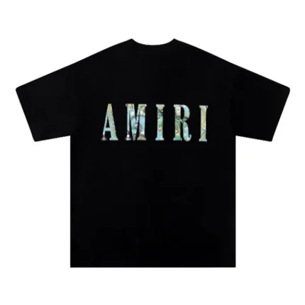Amiri double yarn letters white black